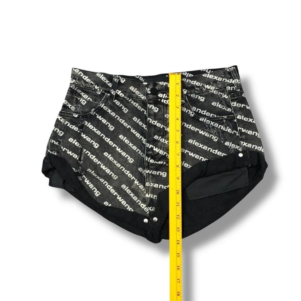 Alexander Wang Black Logo High Waist Shorts